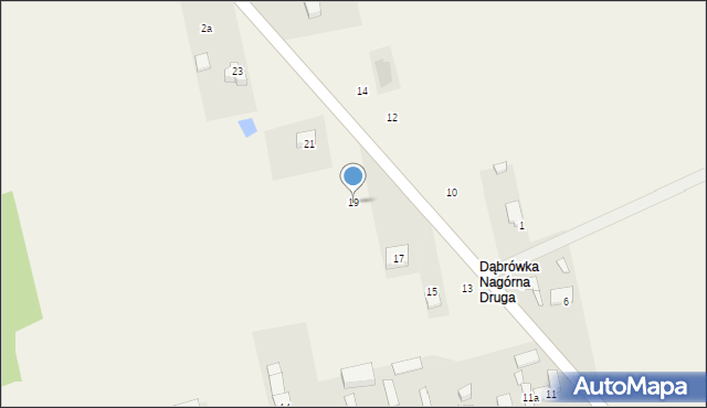 Dąbrówka Nagórna, Radomska, 19, mapa Dąbrówka Nagórna