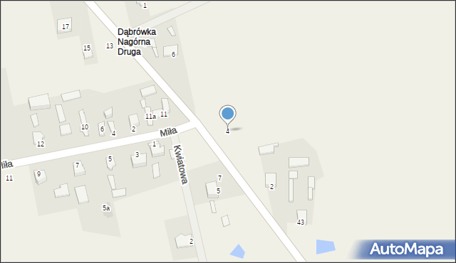 Dąbrówka Nagórna, Radomska, 4, mapa Dąbrówka Nagórna