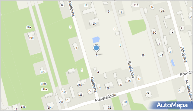 Dębe Wielkie, Radosna, 6, mapa Dębe Wielkie