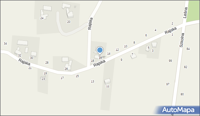 Dębowiec, Rajska, 16, mapa Dębowiec