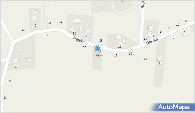 Dębowiec, Rajska, 23, mapa Dębowiec