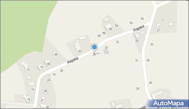 Dębowiec, Rajska, 35, mapa Dębowiec