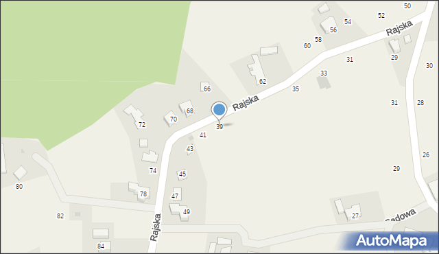 Dębowiec, Rajska, 39, mapa Dębowiec