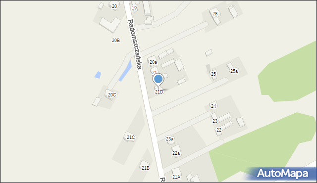 Dobryszyce, Radomszczańska, 21D, mapa Dobryszyce