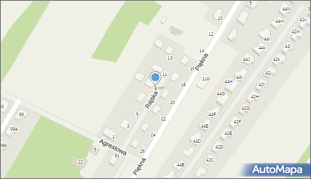 Dosin, Rajska, 9, mapa Dosin