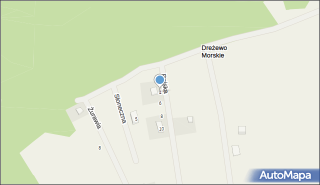 Dreżewo, Rajska, 4, mapa Dreżewo