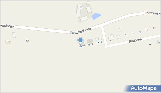 Dywity, Radosna, 6a, mapa Dywity