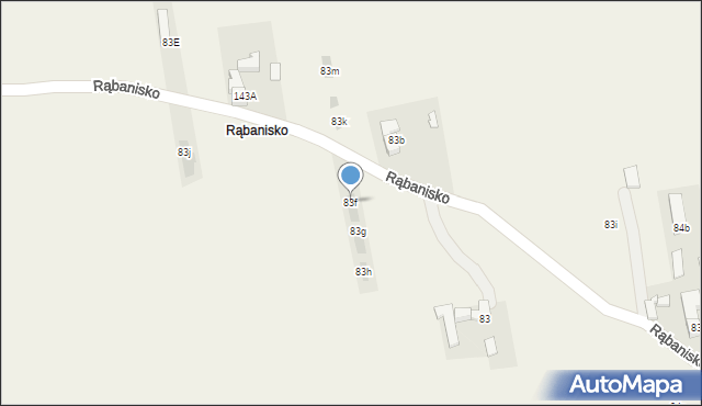 Dzianisz, Rąbanisko, 68, mapa Dzianisz