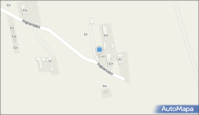 Dzianisz, Rąbanisko, 89, mapa Dzianisz