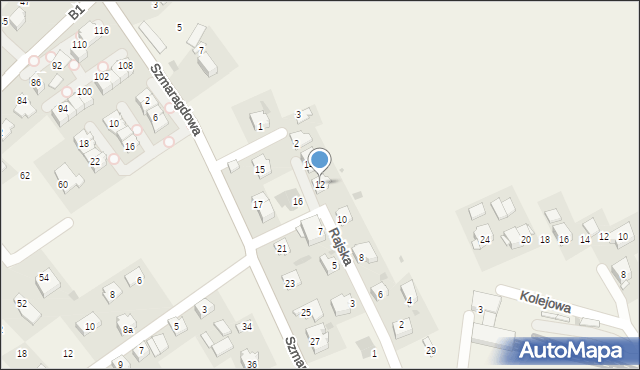 Dziekanowice, Rajska, 12, mapa Dziekanowice