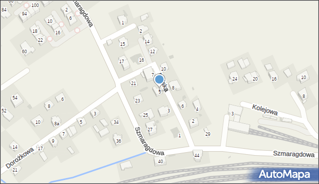 Dziekanowice, Rajska, 5, mapa Dziekanowice