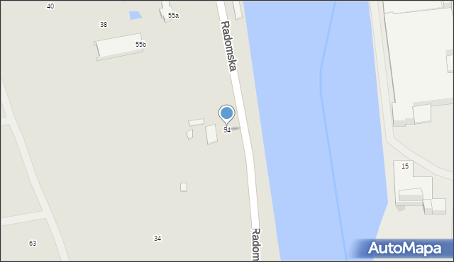 Elbląg, Radomska, 54, mapa Elbląga