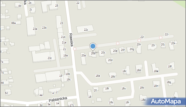 Elbląg, Rawska, 20b, mapa Elbląga