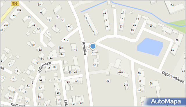 Elbląg, Rawska, 28, mapa Elbląga