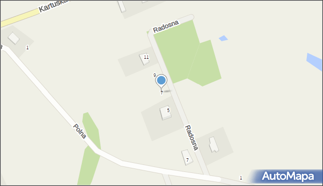Garcz, Radosna, 7, mapa Garcz