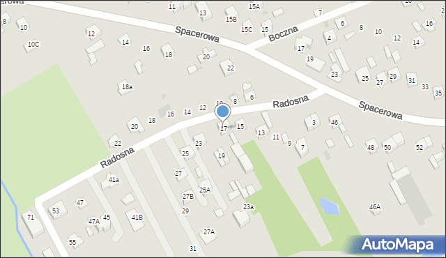 Garwolin, Radosna, 17, mapa Garwolin