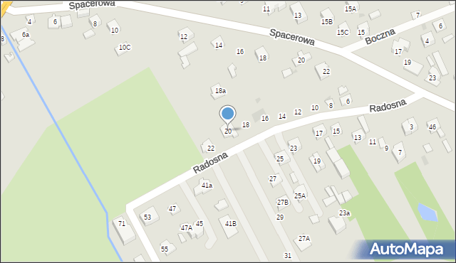 Garwolin, Radosna, 20, mapa Garwolin