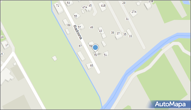 Garwolin, Radosna, 61, mapa Garwolin