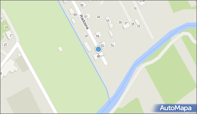 Garwolin, Radosna, 65, mapa Garwolin