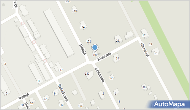 Garwolin, Rataja Macieja, 150, mapa Garwolin