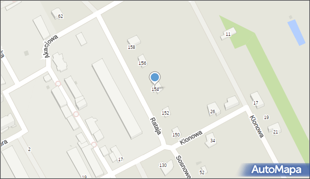 Garwolin, Rataja Macieja, 154, mapa Garwolin