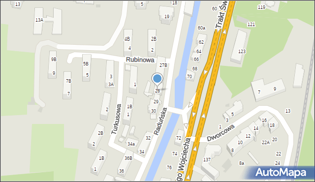 Gdańsk, Raduńska, 28, mapa Gdańska