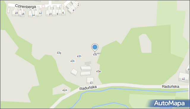 Gdańsk, Raduńska, 43c, mapa Gdańska