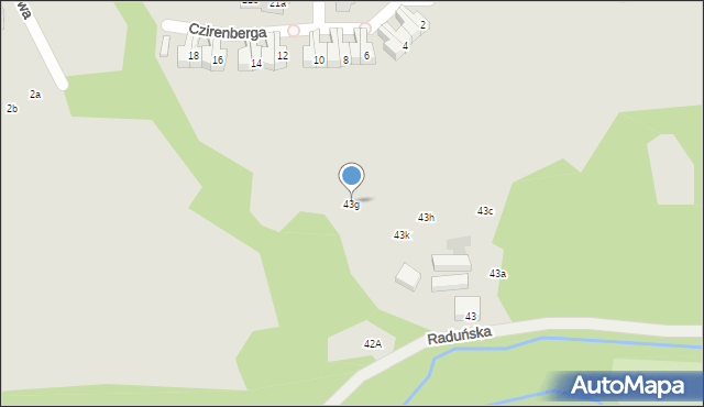 Gdańsk, Raduńska, 43g, mapa Gdańska