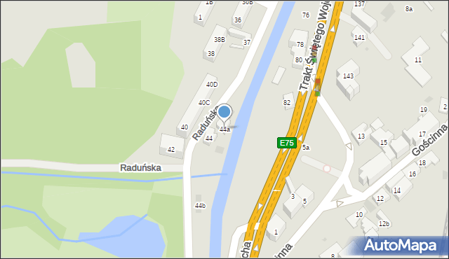 Gdańsk, Raduńska, 44a, mapa Gdańska