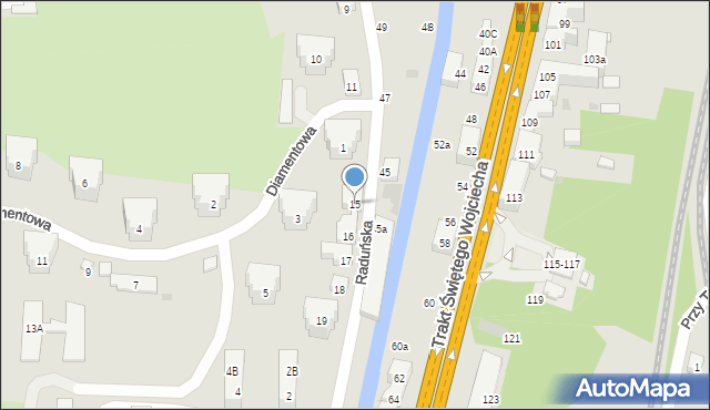 Gdańsk, Raduńska, 15, mapa Gdańska