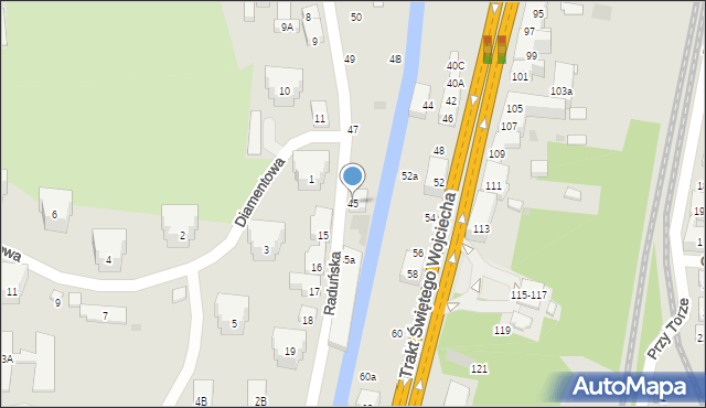 Gdańsk, Raduńska, 45, mapa Gdańska