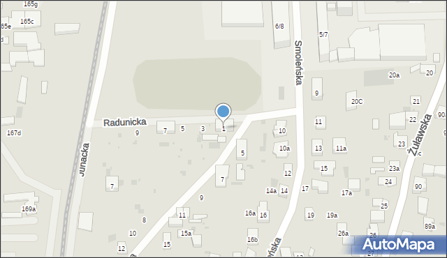 Gdańsk, Radunicka, 1, mapa Gdańska