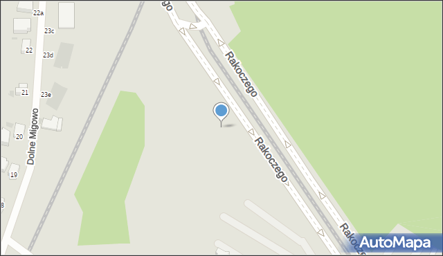 Gdańsk, Rakoczego Franciszka, 6, mapa Gdańska