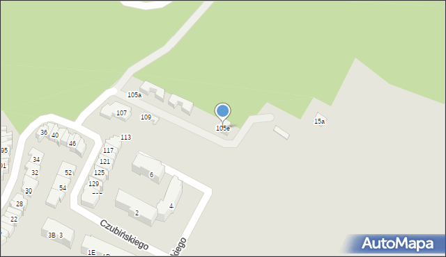 Gdańsk, Raciborskiego Mariana, prof., 105e, mapa Gdańska