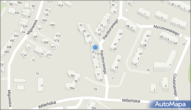 Gdańsk, Raciborskiego Mariana, prof., 13, mapa Gdańska