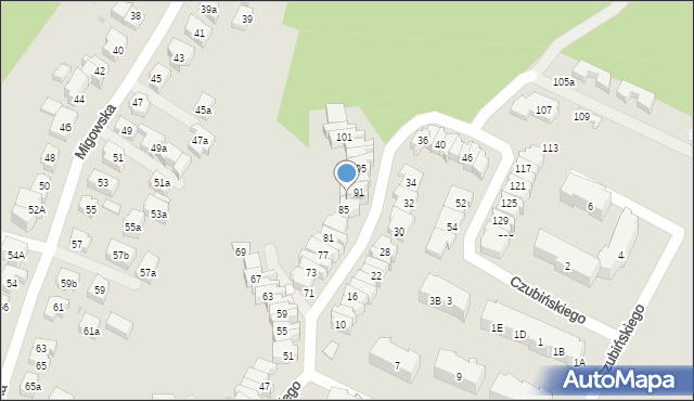 Gdańsk, Raciborskiego Mariana, prof., 89, mapa Gdańska