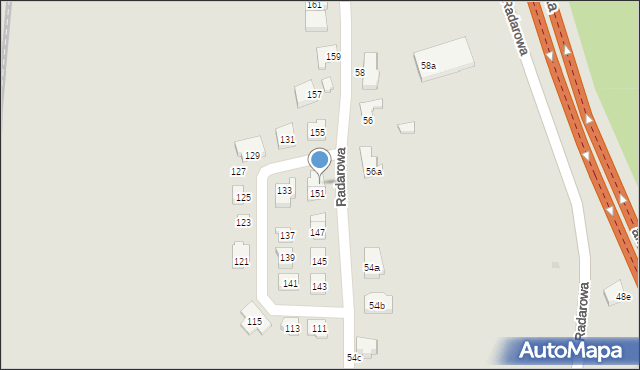 Gdańsk, Radarowa, 153, mapa Gdańska