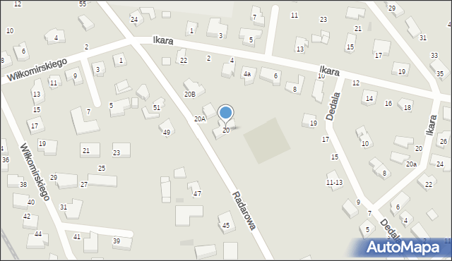 Gdańsk, Radarowa, 20, mapa Gdańska