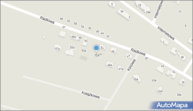 Gdańsk, Radiowa, 51a, mapa Gdańska