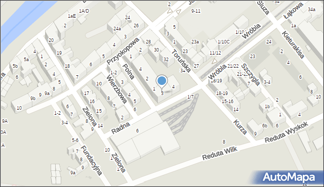 Gdańsk, Radna, 3, mapa Gdańska