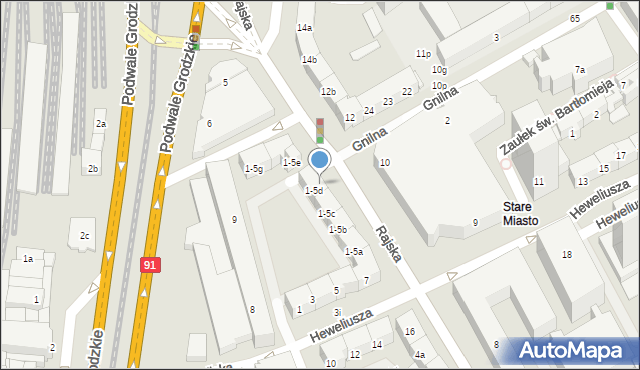 Gdańsk, Rajska, 1/5d, mapa Gdańska