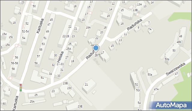 Gdynia, Raduńska, 19, mapa Gdyni