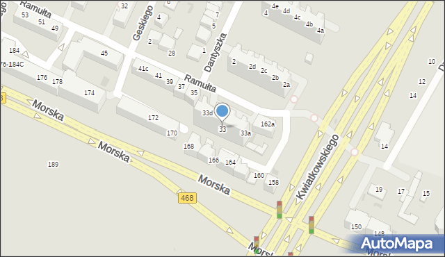 Gdynia, Ramułta Stefana, 33, mapa Gdyni