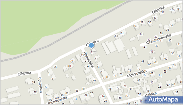 Gdynia, Radomska, 1, mapa Gdyni