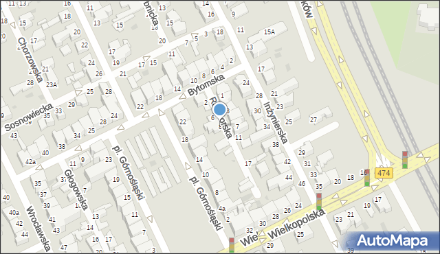 Gdynia, Raciborska, 8, mapa Gdyni