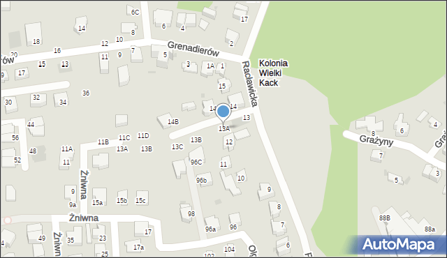 Gdynia, Racławicka, 13A, mapa Gdyni