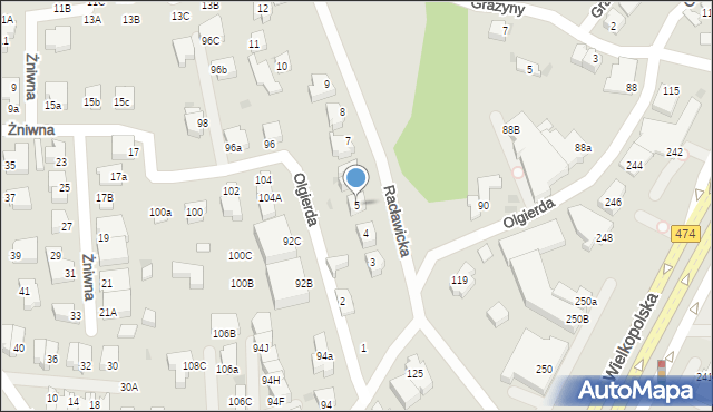 Gdynia, Racławicka, 5, mapa Gdyni