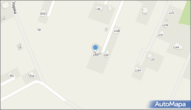 Gilowice, Rajska, 100c, mapa Gilowice