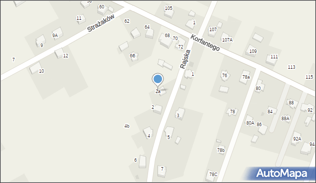 Gilowice, Rajska, 2a, mapa Gilowice