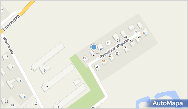 Glincz, Raduńskie Wzgórze, 17, mapa Glincz